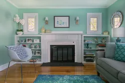 Mint Color Photo In The Living Room Interior