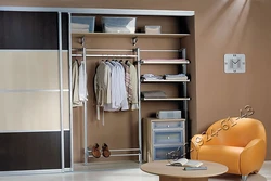 Wardrobe in the bedroom with dimensions photo interior contents
