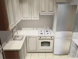 Kitchens in a 6 meter kitchen photo with a refrigerator