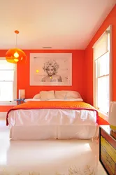 Orange Color In The Bedroom Photo