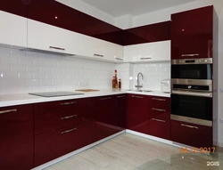 Interior Design Of Burgundy Kitchen Photo