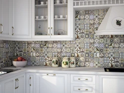 Tiles for the kitchen on the apron photo wall