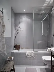 Small bathroom in gray tones photo