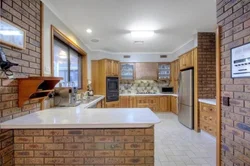 Brick kitchen decoration photo