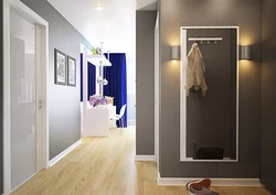 Interior Hallway In An Apartment In Gray Tones