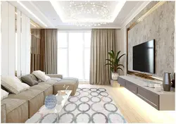 Designer living room in modern style photo