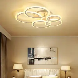 Design of spotlights on a suspended ceiling in the bedroom photo