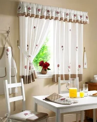 Photo options for short curtains for the kitchen