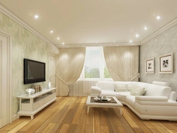 Lighting for suspended ceilings in the living room photo in the interior