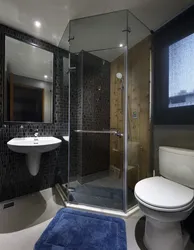 Bathroom interior with bath and shower
