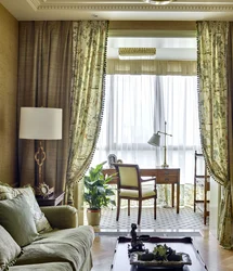 Дизайн интерьера шторы в гостиную в современном стиле