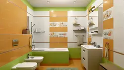 Ванна бөлмесіне арналған плиткалар дизайны 2 түсті