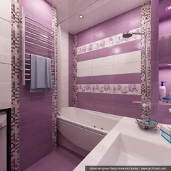 Bathroom tile design 2 colors