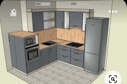 Kitchen layout 6 meters photo