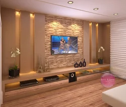 Дизайн интерьера с телевизором фото гостиная