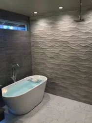 Bathtub interior tiles wave