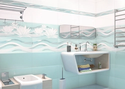 Bathtub interior tiles wave