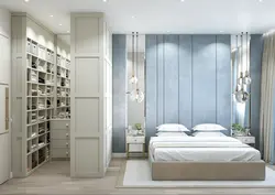 Design of wardrobes for a bedroom in an apartment photo