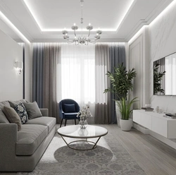 Modern Living Room Design In White Colors