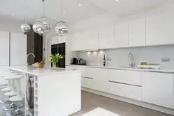 Kitchen interior in white colors