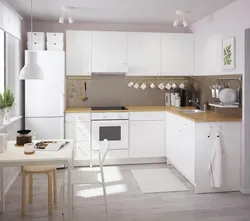 Kitchen interior in white colors