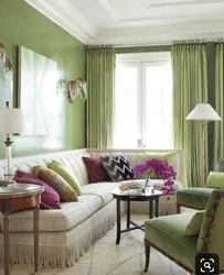 Living Room Design In Pistachio Tones