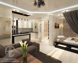 Kitchen Bedroom All In One Room Design Photo