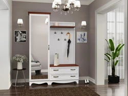 Hallway with white furniture design photo