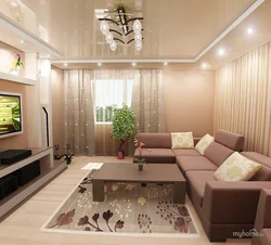 Дизайн прямоугольной гостиной в квартире фото