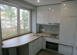 Countertop Instead Of A Window Sill In The Kitchen Photo