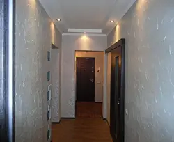 Liquid wallpaper for walls in the hallway photo