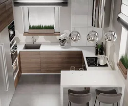 Built-in kitchen design for a small kitchen