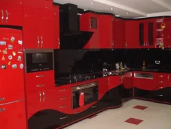Кухни Черно Красные Фото Стены