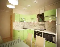Kitchen Design 6 M2 With Refrigerator And Gas In Khrushchev