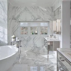 Bathroom Design In Marble Tones