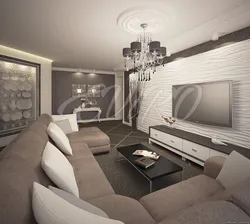 Living room design in apartment photo modern