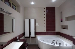 Дизайн ванной комнаты с ванной в углу