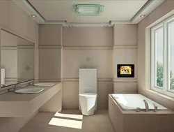 Bath and toilet design combined with a window