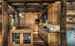 Kitchen chalet photo in the style of a country house