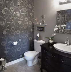 Wallpaper bath design photo