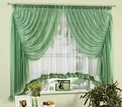 Curtains for the kitchen up to the window sill design