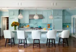 Kitchen Design Blue Walls