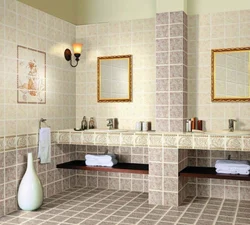 Tiles in the bathroom photo design in the apartment real photos