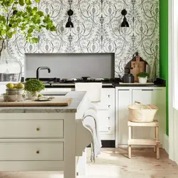 Wallpaper for the kitchen 2023 fashion trends in the kitchen interior