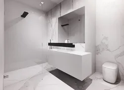 Photos of bathrooms only in white tone