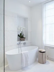 Photos of bathrooms only in white tone