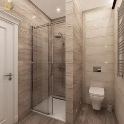 Ванна без туалета дизайн душевой кабинкой