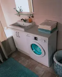 Bath design room machine washing