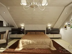 Дизайн спальни мансардных домов