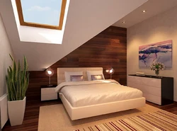 Bedroom design for attic houses